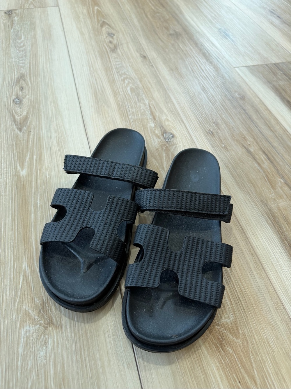 Women’s Black Adjustable Slide Sandals